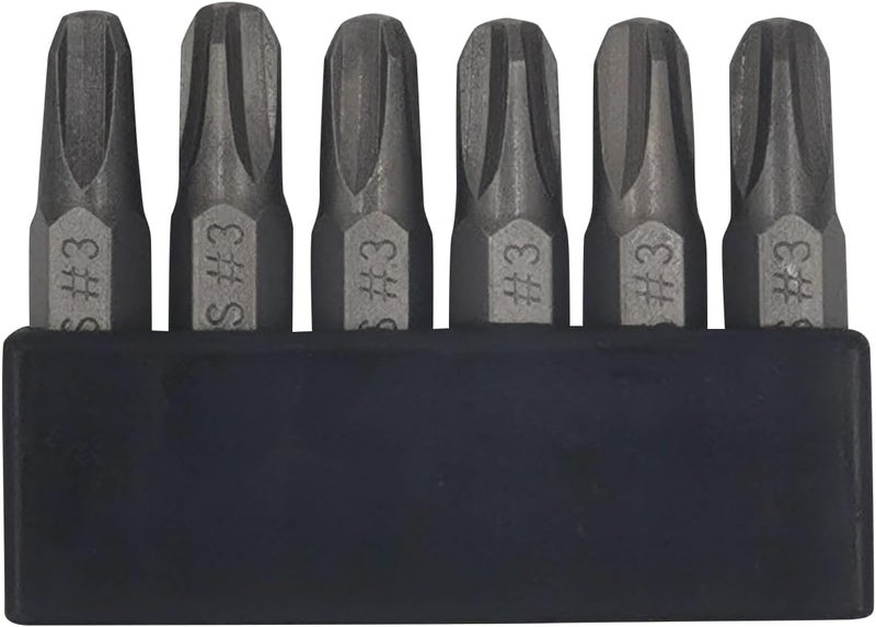 Yrsssa 6Pcs 35mm JIS Screwdriver Bit Set with Magnetic Tip, 1/4 Hex Shank, S2 Alloy Steel & 6-Slot Storage Strip – Perfect for Japanese Motorcycles, Cars, Bicycles, and Equipment (JIS #3x6) - Image 1